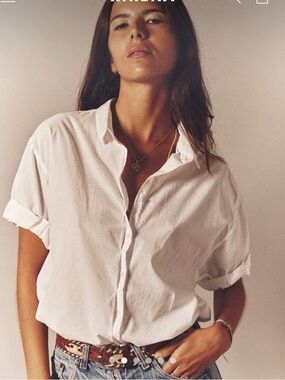 XiRENA Channing Relaxed White Button-Down Shirt